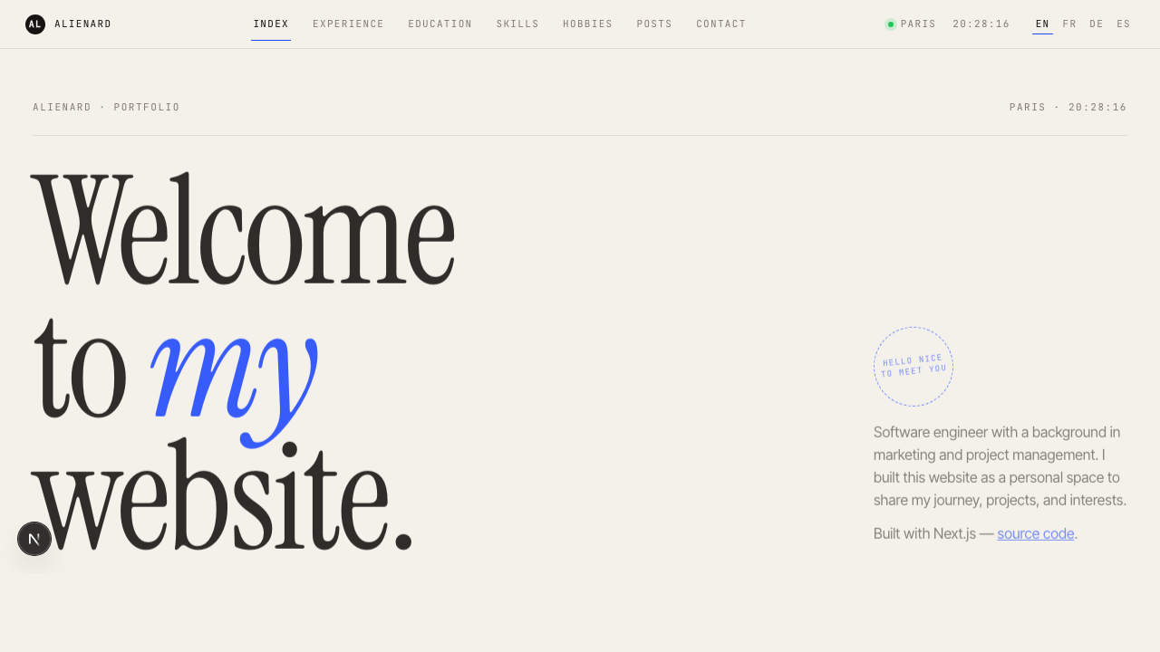 Personal Portfolio screenshot